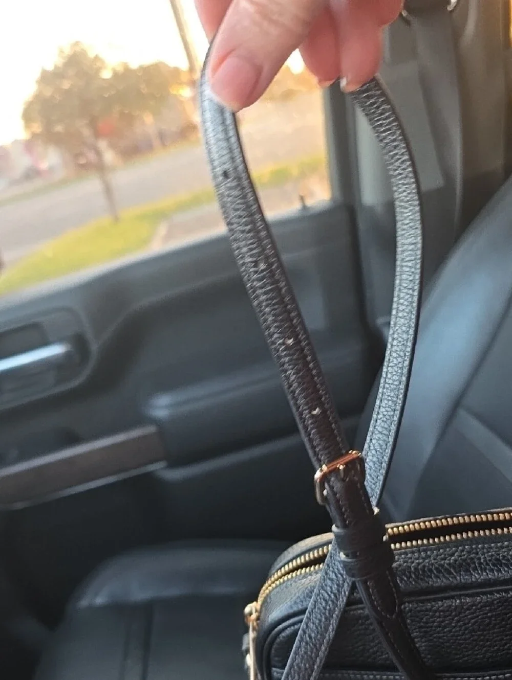 Coach Black Pebbled Leather Crossbody with Gold Hardware
